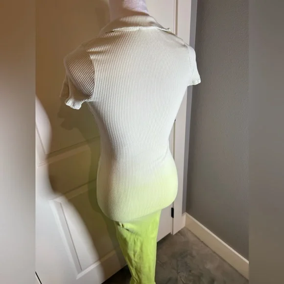 Ribbed v neck collar maxi dress - Picture 5 of 6